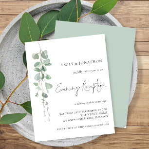 Convite para Recepção de Casamento Eucalyptus de O
