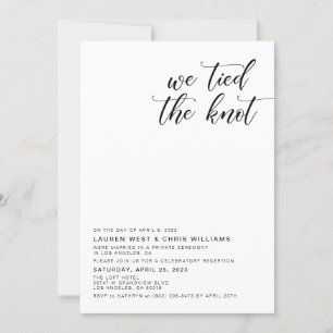 Convite para Recepção de Casamento Nós Amarrámos o