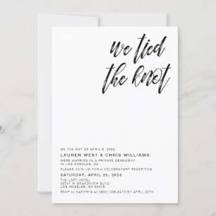 Convite para Recepção de Casamento Nós Amarrámos o