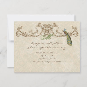 Convite para Recepção de Peacock & Etchings Vint