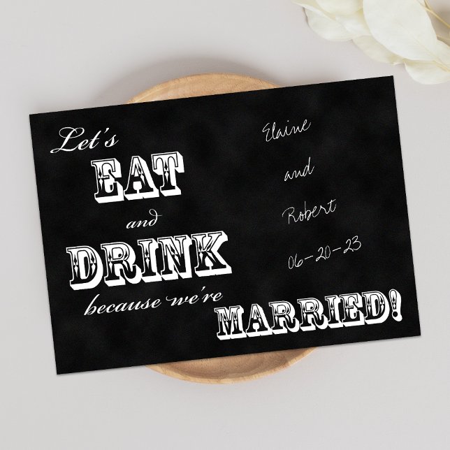 Convite para Recepção de Pós-Casamento -- Quadro N (Criador carregado)