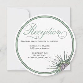 Convite para Recepções de casamento redondas com v
