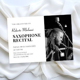 Convite para recital de fotos minimalista moderno