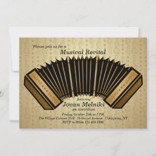 Convite para Recital de Música de Acordeão