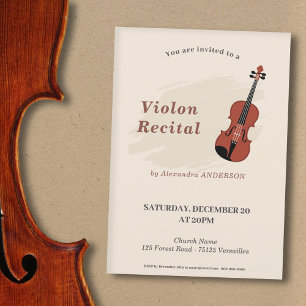 Convite para Recital de Música de Violino