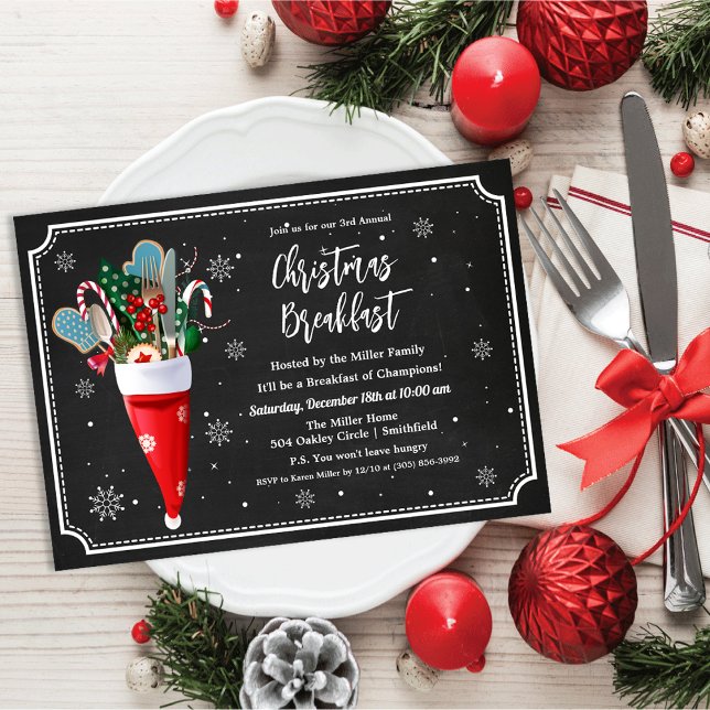 Convite para Refeição de Natal no Café da Manhã e  (Criador carregado)