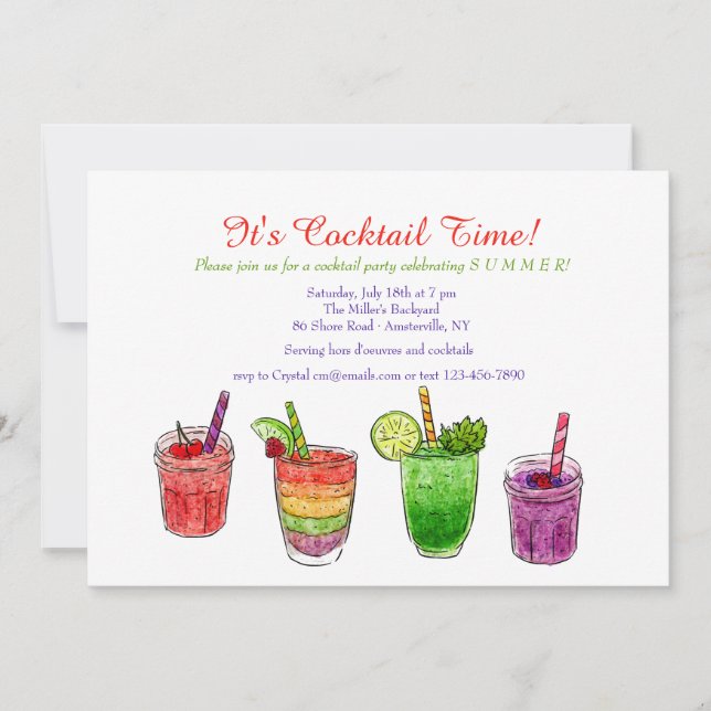 Convite para refrigeradores de Verão (Frente)