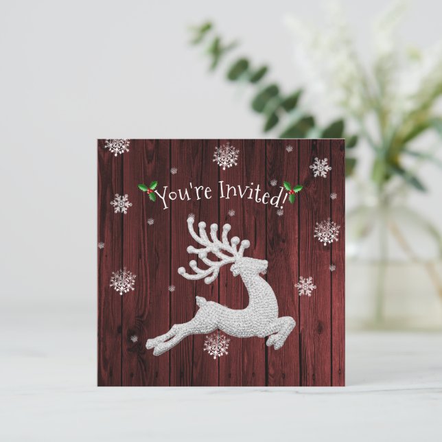 Convite para Reinadores de Natal Russos Vermelhos (Em pé/Frente)