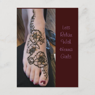 Convite para relaxar o tempo de hena