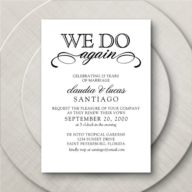 Convite para renovação de votos (Criador carregado)