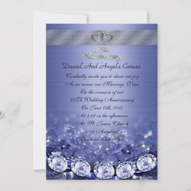 Convite para renovação de votos do 25 Anniversário (Frente)