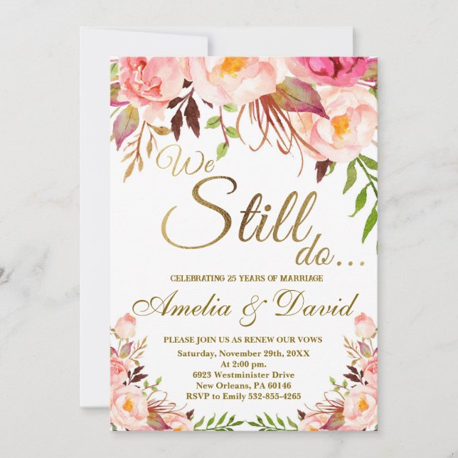 Convite para renovação de votos 'Nós Ainda Fazemos (Frente)