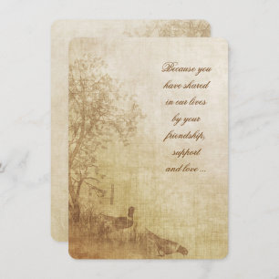 Convite para Renovação de Vow do Autumn Pheasant