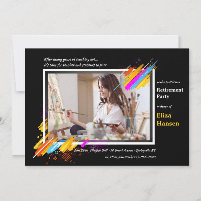 Convite para Retirada de Fotografias de Quadro de  (Frente)