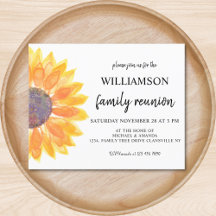 Convite para Reunião da Família Floral de Orçament