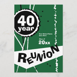 Convite para Reunião de 40 Anos Verde