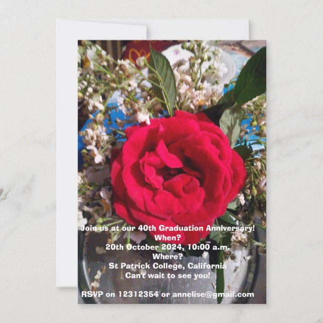 Convite para Reunião de Aniversário de Graduação (Frente)