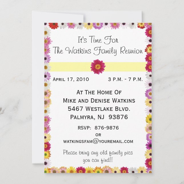 Convite para Reunião Familiar (Frente)