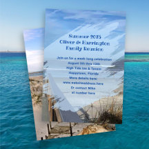 Convite para Reunião Familiar de Dunas de Areia Se