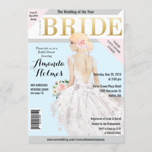 Convite para Revista de Moda Chá de Noiva