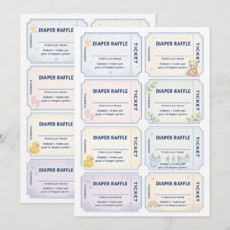 Convite para Rifas de Fraldas para Bebê