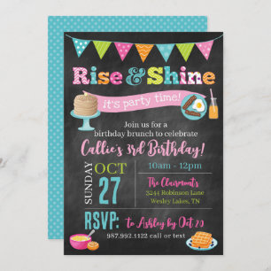 Convite para Rise e Shine Brunch (Chalkboard)