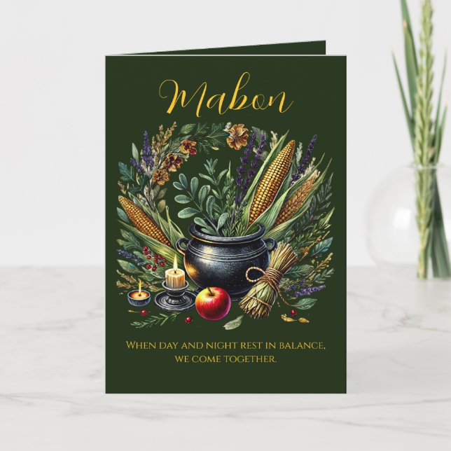 Convite para Ritual de Mabon do Caldeirão e Milho  (Frente)