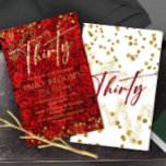 Convite para Rosa de aniversário de 30 anos de Amo<br><div class="desc">Incrível aniversário de 30 anos Invitation com faíscas e decoração Dourada,  This Party Invites é Printable modelo para Ele ou para ela e pode ser personalizada facilmente e até mesmo impressa fisicamente.</div>