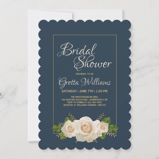 Convite para Rosas de Creme (Frente)