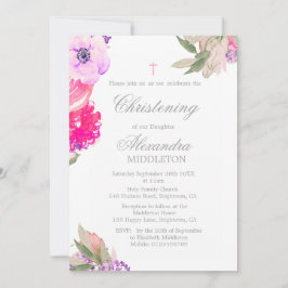 Convite para Rosas Florais de Foto de Natal