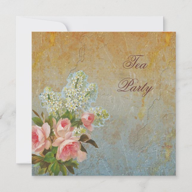 Convite para Rosas Rosa Rosebuds (Frente)