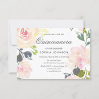 Convite para Rose Quinceanera, Rosa Botânica