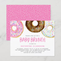 Convite para Rosquinhas de rosa e chocolate Baby B
