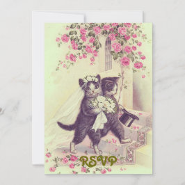 Convite para RSVP de Gatos de Casamento