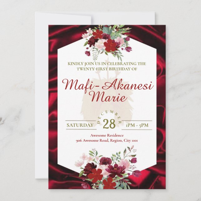 Convite para ruas Samoan Tuiga 21 (Frente)