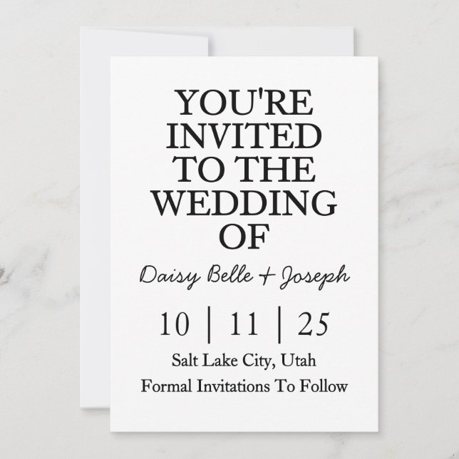 Convite para Salvar a Data (Frente)