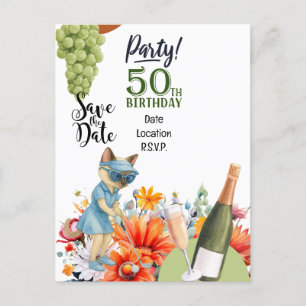Convite para salvar a data da festa de 50 anos de