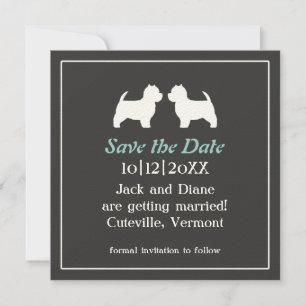Convite para Salvar a Data do Casamento de Westies