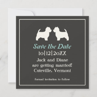 Convite para Salvar a Data do Casamento de Westies