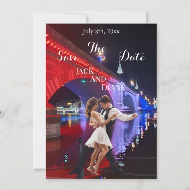 Convite para Salvar a Data: London Bridge (Frente)