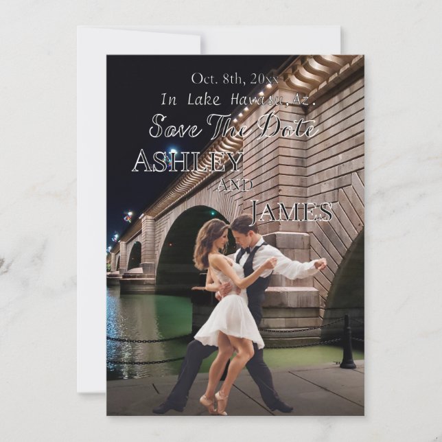 Convite para Salvar a Data - London Bridge (Frente)