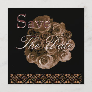 Convite para Salvar Data de Casamento DOURADO de R