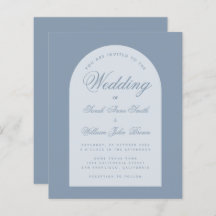 Convite para Script de Arco Azul Dusty Casamento d