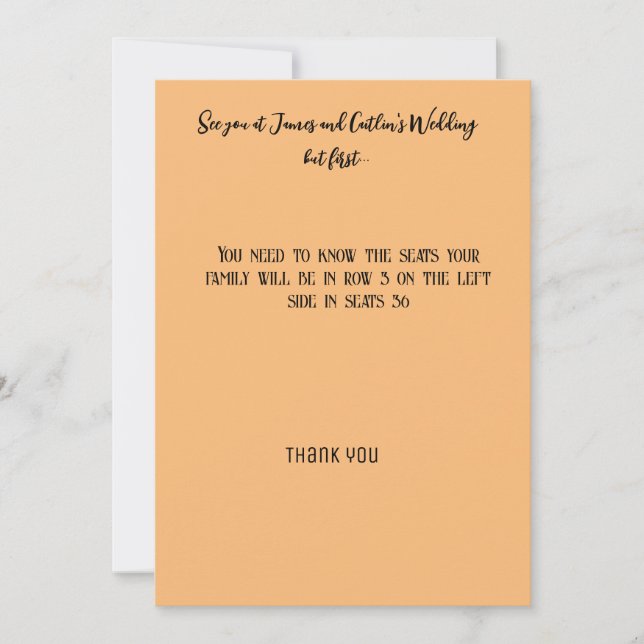 Convite para Seções de Casamento (Frente)