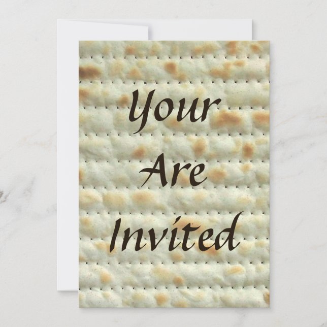 Convite para Seder de Passover Matzoh (Frente)