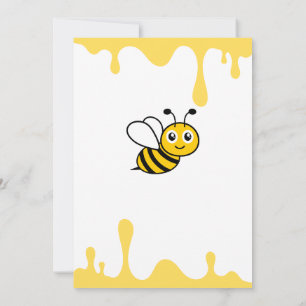 Convite para segundo aniversário de bee de abelha 