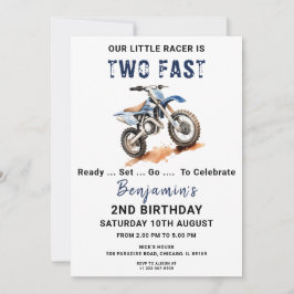 Convite para segundo aniversário de Camada Azul Ed