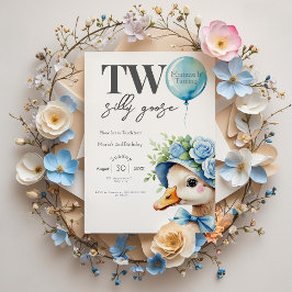 Convite para segundo aniversário de dois Bobos de 