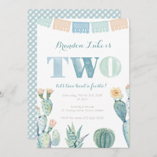 Convite para segundo aniversário de fiesta mexican