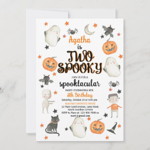 Convite para segundo aniversário de Halloween 2 Sp